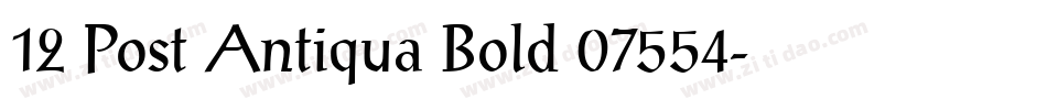 12 Post Antiqua Bold 07554字体转换